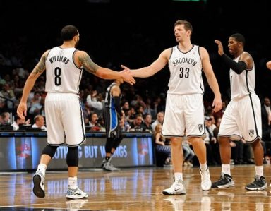 Deron Williams, Mirza Teletovic, Joe Johnson