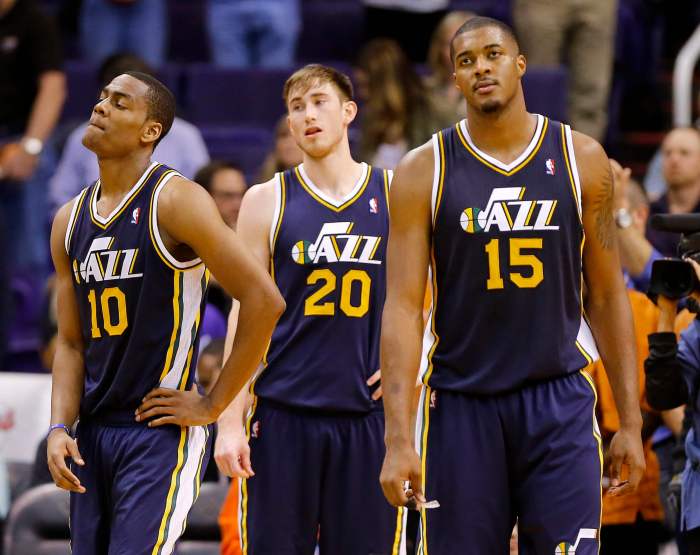 Alec Burks , Gordon Hayward, Derrick Favors