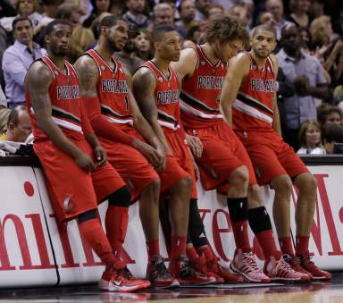 Wesley Matthews, LaMarcus Aldridge, Damian Lillard, Robin Lopez, Nicolas Batum