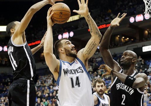 Kevin Garnett, Nikola Pekovic, Shaun Livingston