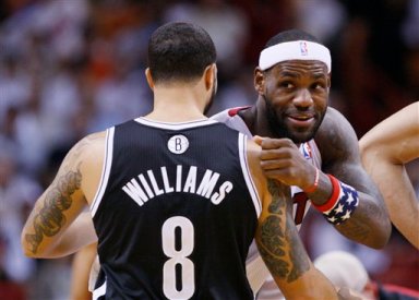 Miami Heat LeBron James, Brooklyn Nets Deron Williams