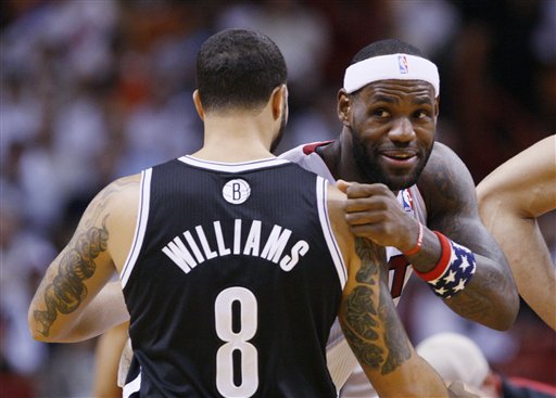 Miami Heat LeBron James, Brooklyn Nets Deron Williams