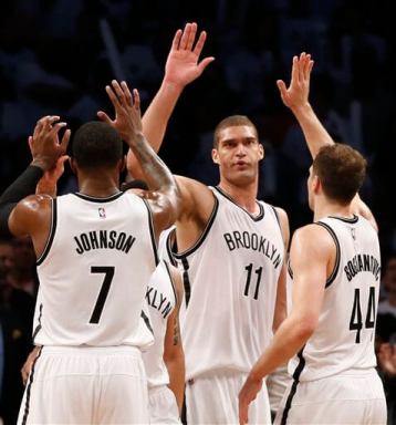 Joe Johnson, Brook Lopez, Bojan Bogdanovic
