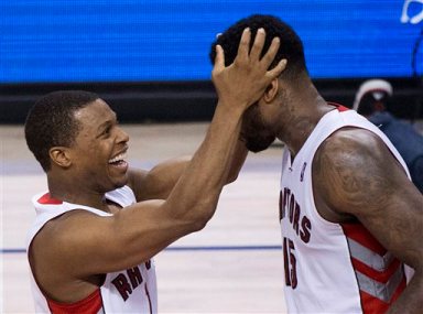 Amir Johnson;  Kyle Lowry