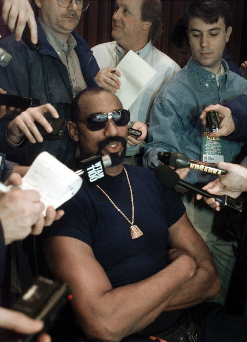 Wilt Chamberlain looked fit even in 1997. (AP)