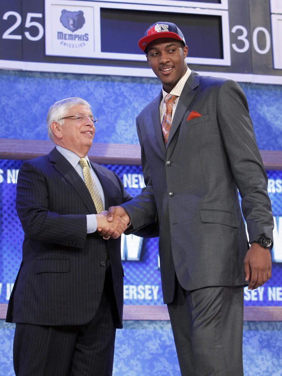 Derrick Favors lasted less than a year in New Jersey. (AP)