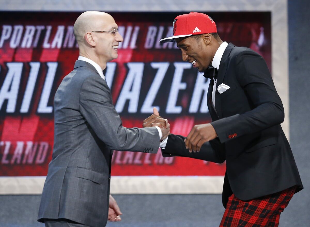 Rondae Hollis-Jefferson was drafted by the Trail Blazers and traded to Brooklyn. (AP)