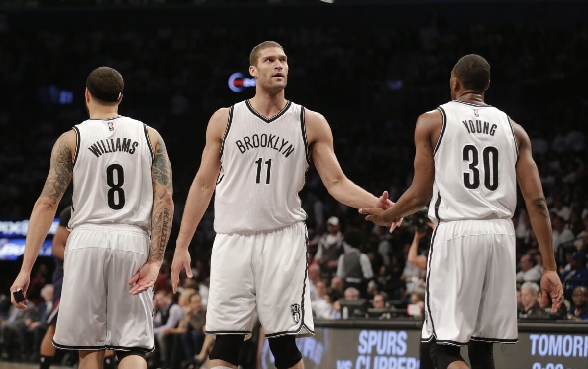 When will Brook Lopez & Thaddeus Young welcome Deron Williams back to town? (AP)