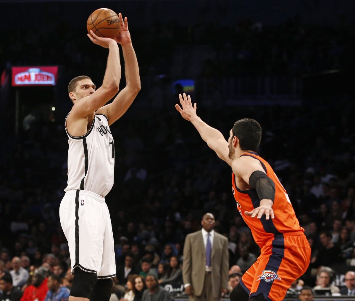 Brook Lopez & the Nets might play a game in Russia. (AP)