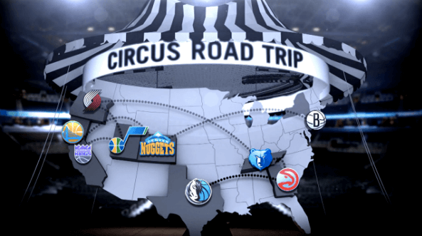 Nets on YES graphic of the circus road trip