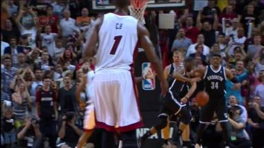 HIGHLIGHT: MASON PLUMLEE BLOCKS LEBRON JAMES, SAVES WIN FOR NETS