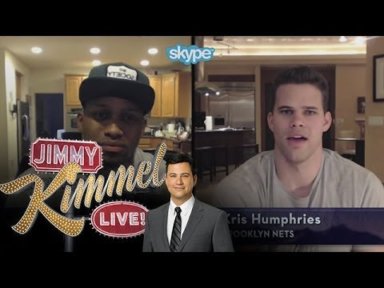 Kris Humphries jokes that his jockstrap is worth $10,000 on Jimmy Kimmel Live