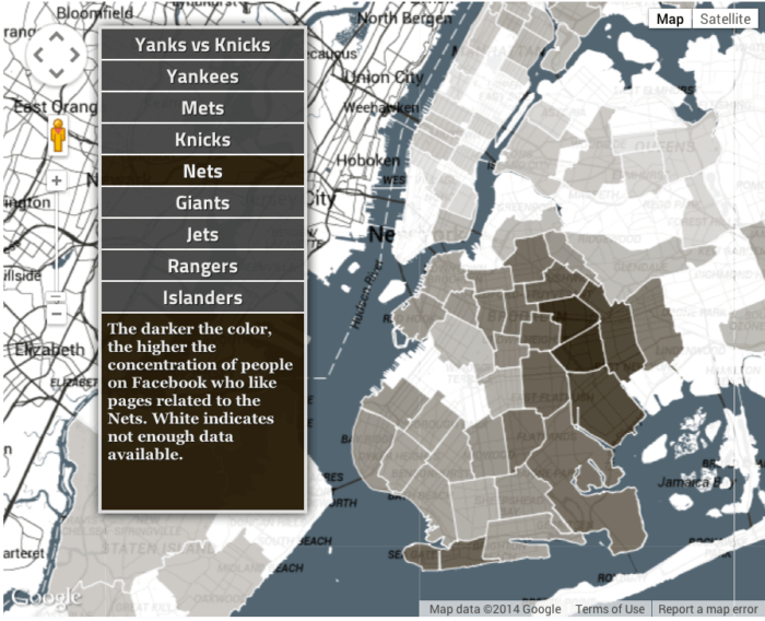 The Knicks are more popular than the Nets in every zip code in New York City The Brooklyn Game