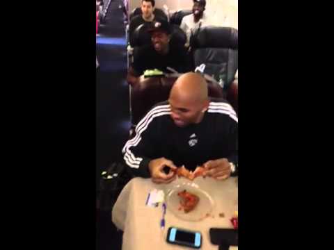Presented Without Comment: Video of Nets Center Andray Blatche Eating Chicken On The Floor of the Nets Airplane