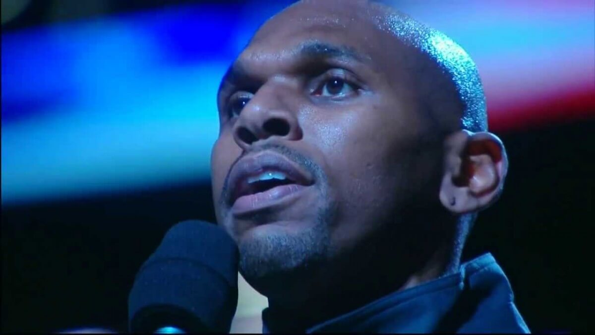 Video: Jerry Stackhouse Sings The National Anthem