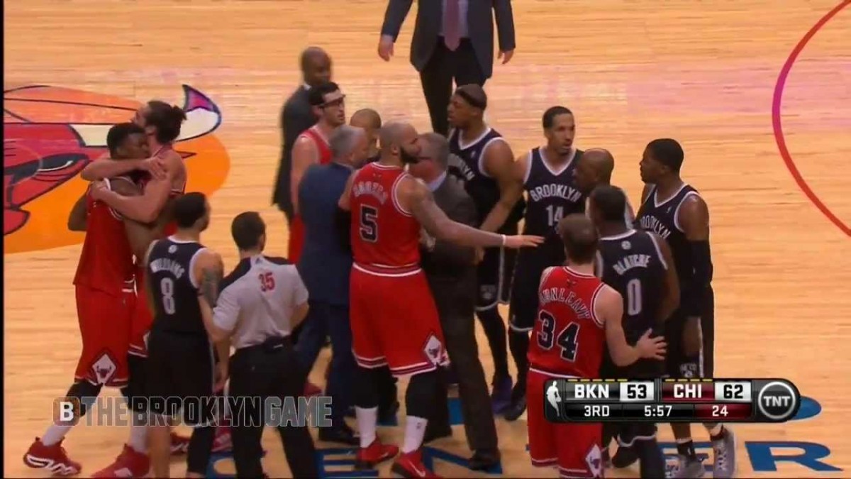 VIDEO: Joe Johnson-Jimmy Butler Skirmish: Johnson Jabs Butler In The Face With Finger, Separated By Teammates