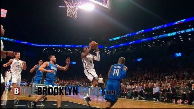 Video: MarShon Brooks hits a circus layup