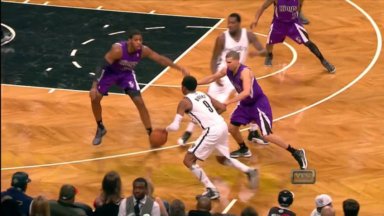 Video: MarShon Brooks splits the D with a nifty dribble move